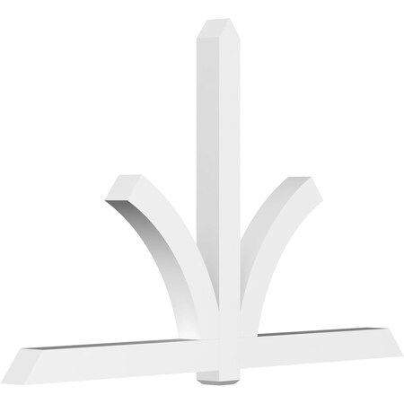 Ekena Millwork Redmond Architectural Grade PVC Gable Bracket, 108"W x 67 1/2"H x 6"D x 6"F, 15/12 Pitch GBP108X68X0606RED00